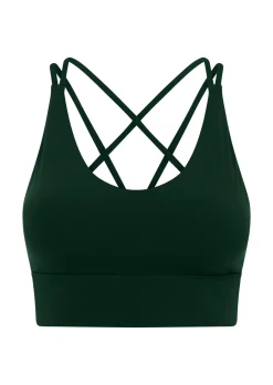 Lorna Jane Lotus Longline Sports Bra DarkGreen