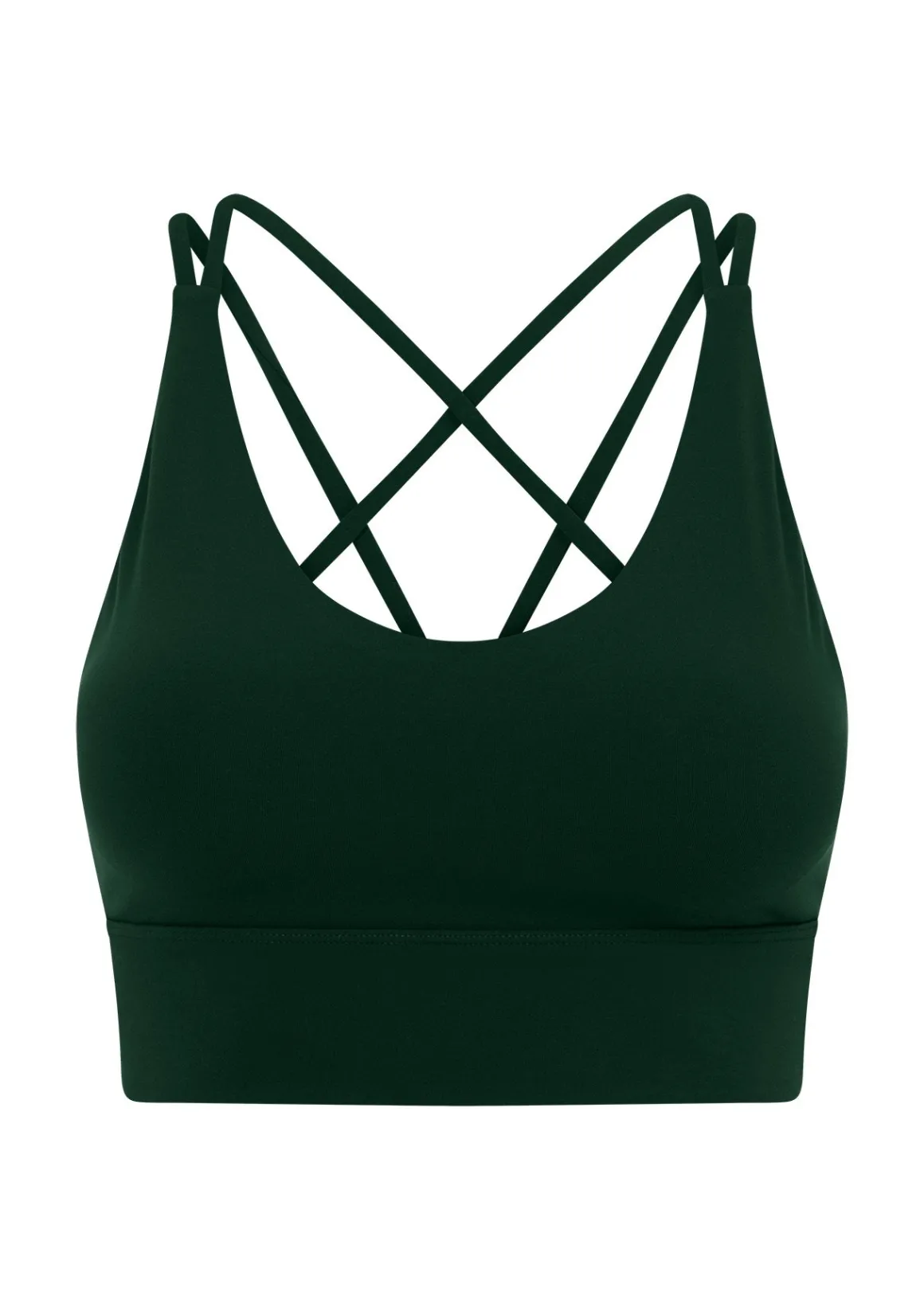 Lorna Jane Lotus Longline Sports Bra DarkGreen
