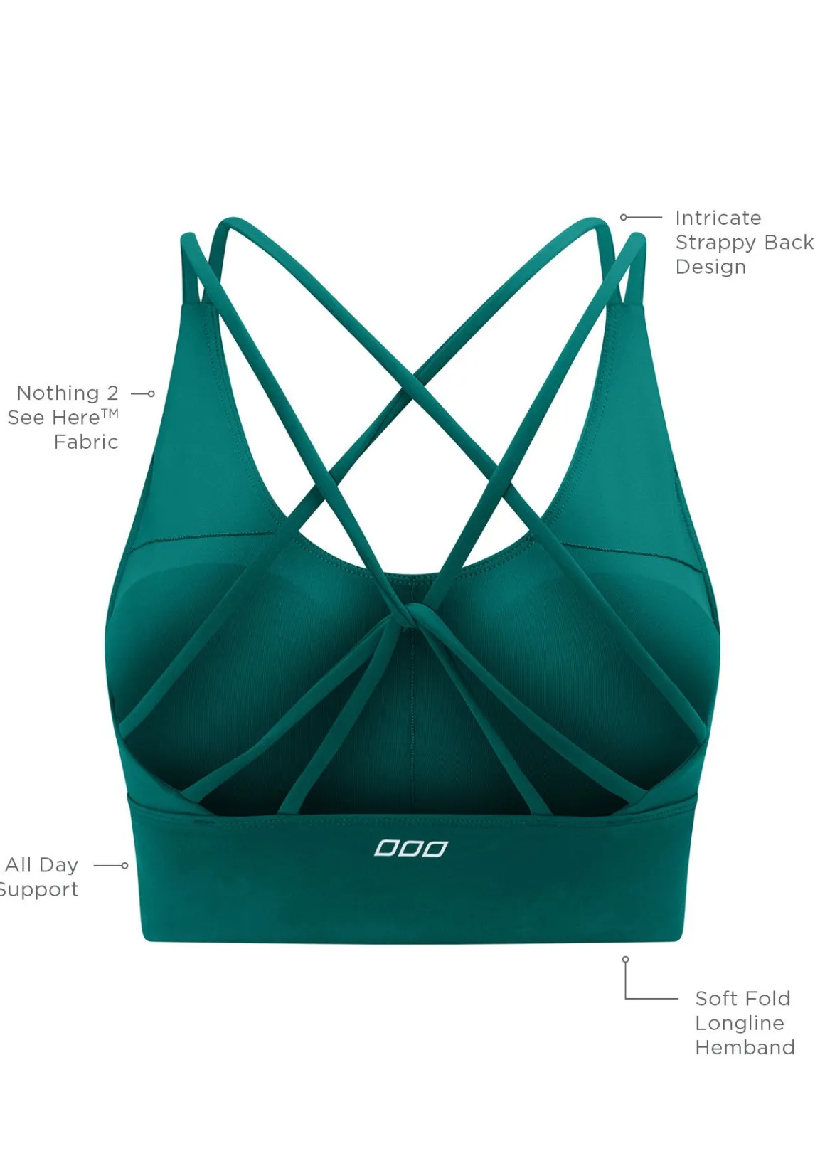 Lorna Jane Lotus Longline Sports Bra DarkTeal Discount