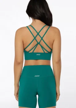 Lorna Jane Lotus Longline Sports Bra DarkTeal Discount