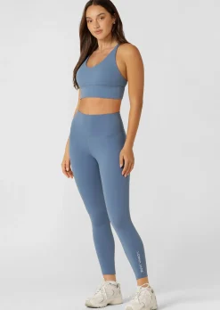 Lorna Jane Lotus Longline Sports Bra MoonlightBlue Clearance