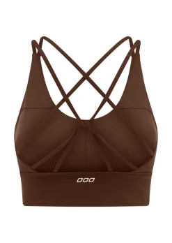 Lorna Jane Lotus Longline Sports Bra Espresso Clearance