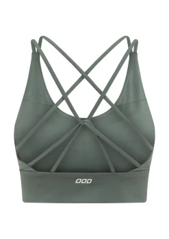Lorna Jane Lotus Longline Sports Bra DarkMatcha Discount