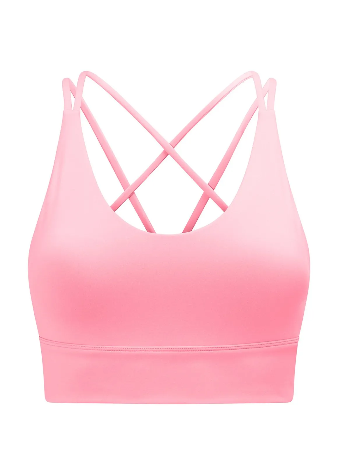 Lorna Jane Lotus Longline Sports Bra VividBubblegum