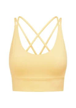 Lorna Jane Lotus Longline Sports Bra LemonCream Sale
