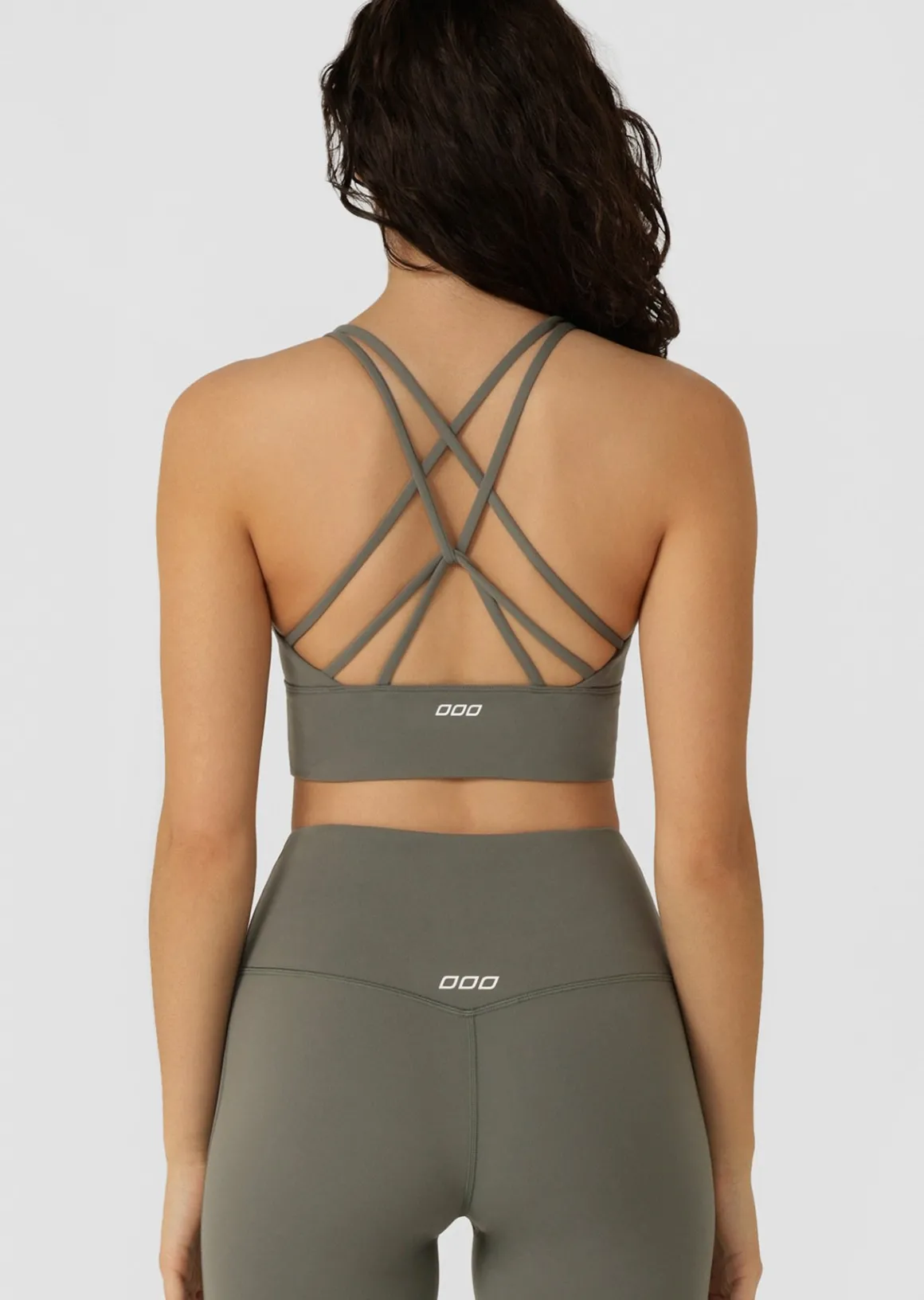 Lorna Jane Lotus Longline Sports Bra AgaveGreen Hot