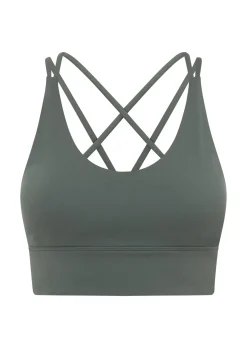 Lorna Jane Lotus Longline Sports Bra AgaveGreen Hot