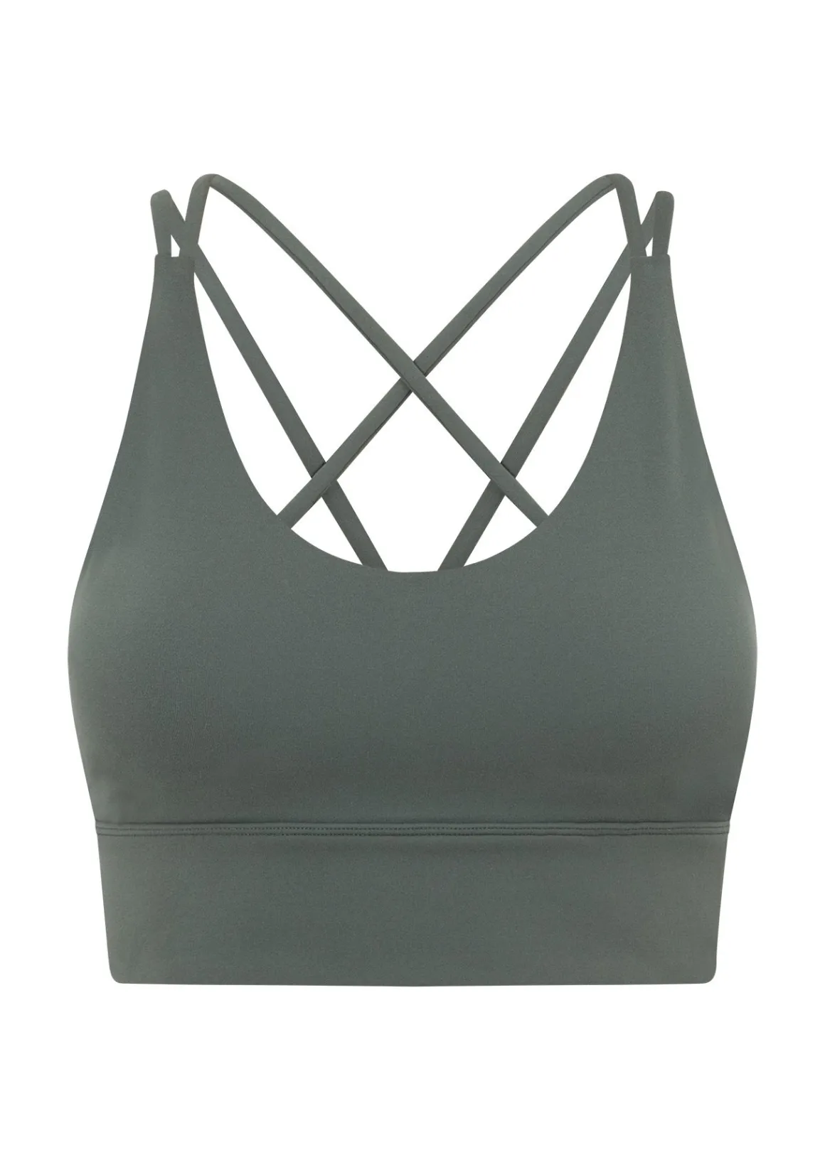Lorna Jane Lotus Longline Sports Bra AgaveGreen Hot