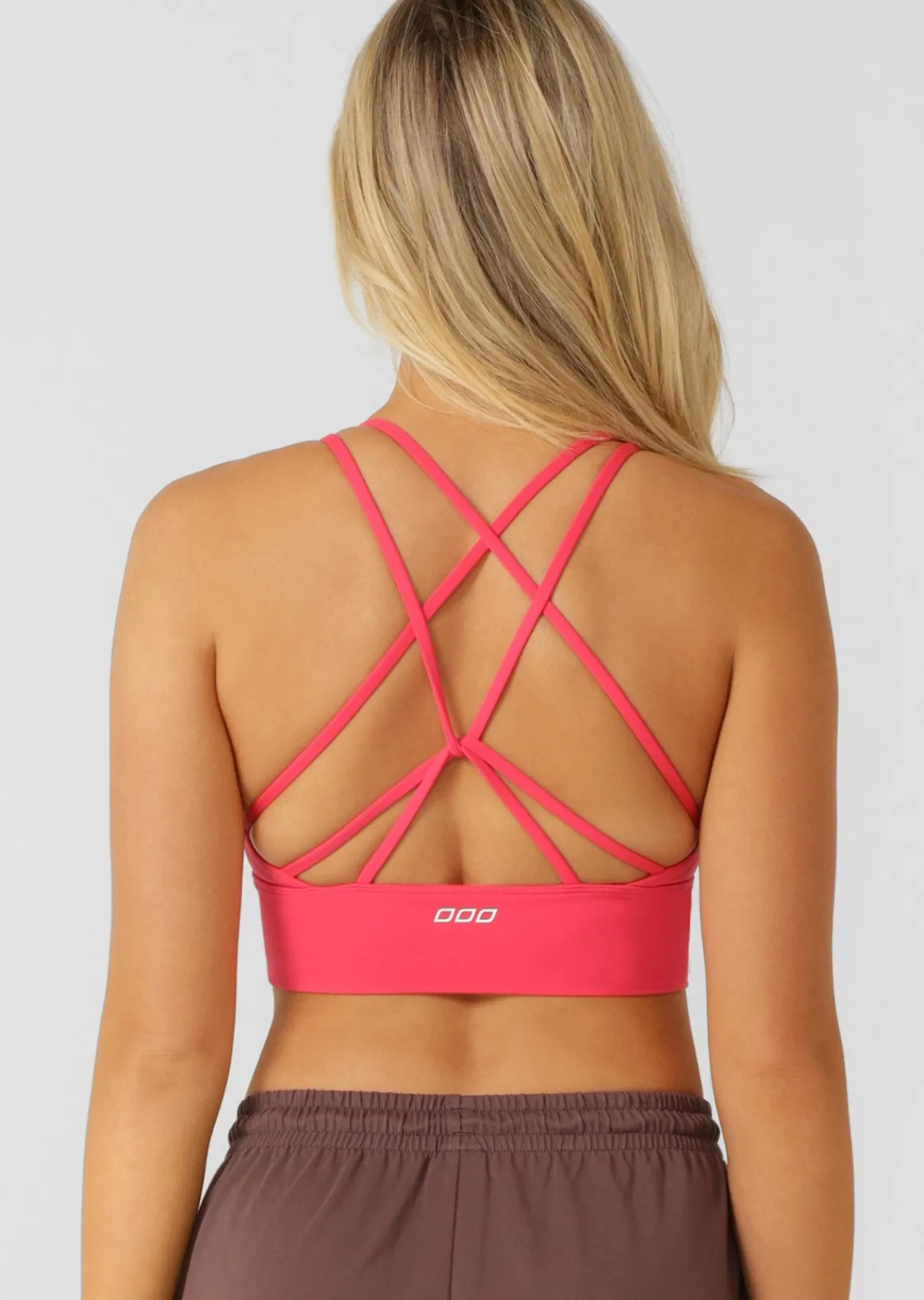 Lorna Jane Lotus Longline Sports Bra NeonRaspberry New