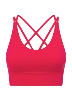 Lorna Jane Lotus Longline Sports Bra NeonRaspberry New