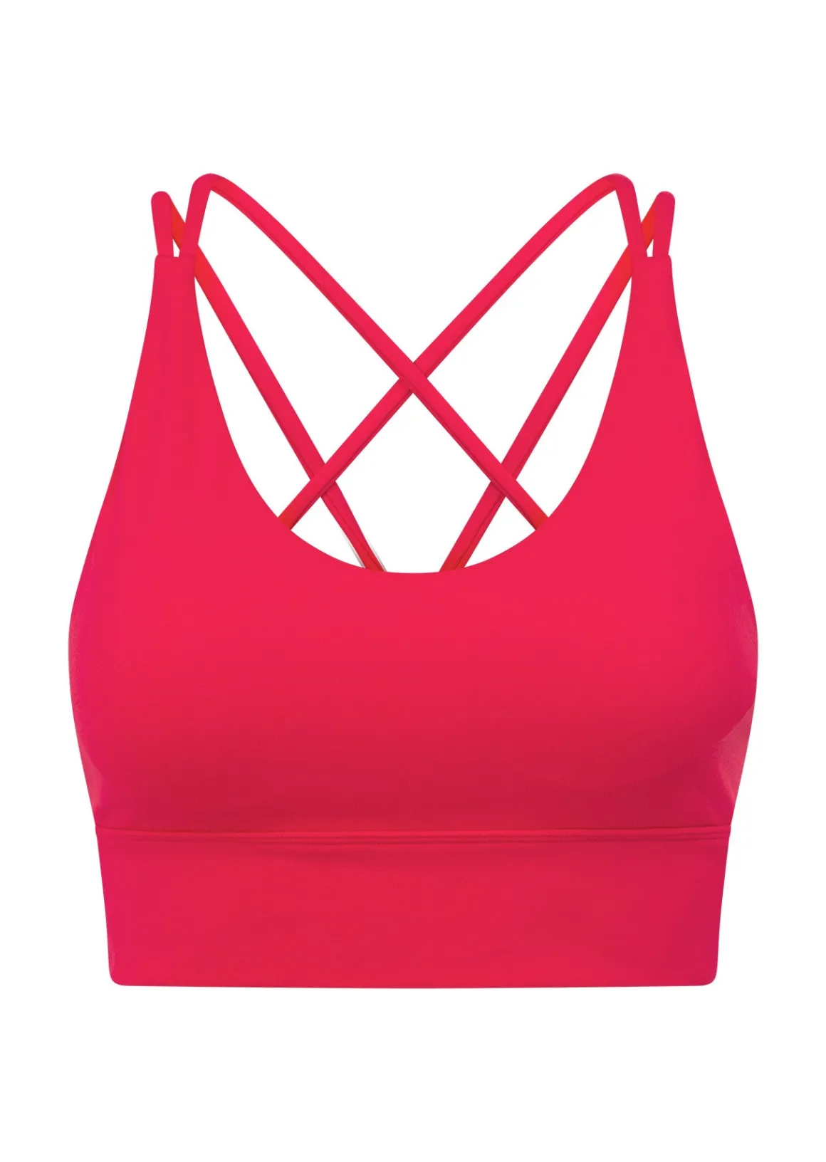 Lorna Jane Lotus Longline Sports Bra NeonRaspberry New