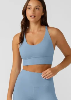 Lorna Jane Lotus Longline Sports Bra Moontide New