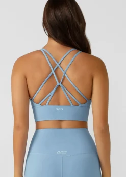 Lorna Jane Lotus Longline Sports Bra Moontide New