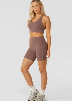 Lorna Jane Lotus Longline Sports Bra Stone Clearance