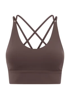 Lorna Jane Lotus Longline Sports Bra Stone Clearance