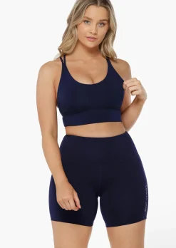 Lorna Jane Lotus Longline Sports Bra FrenchNavy New