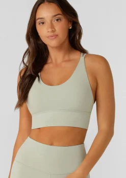 Lorna Jane Lotus Longline Sports Bra IcedMatcha New