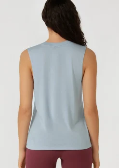 Lorna Jane Lotus Muscle Tank LightGlacierBlue New
