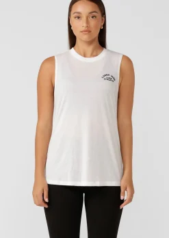 Lorna Jane Lotus Muscle Tank White Sale