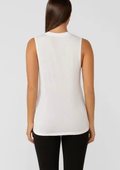 Lorna Jane Lotus Muscle Tank White Sale