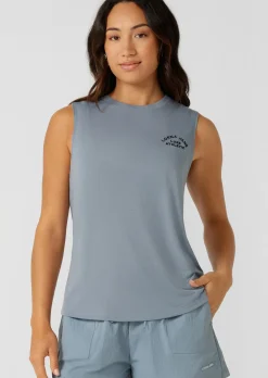 Lorna Jane Lotus Muscle Tank WashedOutBlue