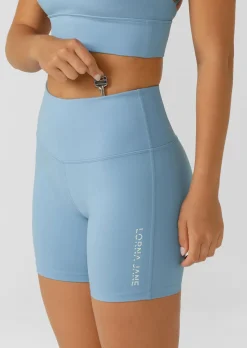 Lorna Jane Lotus No Chafe 16cm Bike Shorts Moontide New