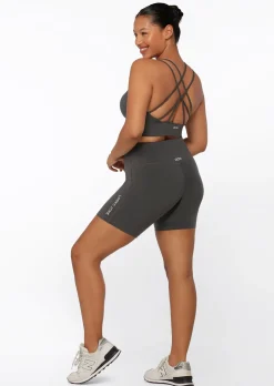 Lorna Jane Lotus No Chafe 16cm Bike Short Titanium Outlet