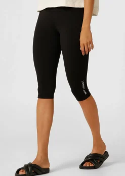 Lorna Jane Lotus No Chafe Phone Pocket 3/4 Leggings RecycledBlack Hot