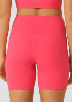 Lorna Jane Lotus No Chafe Phone Pocket 16cm Bike Shorts NeonRaspberry Outlet
