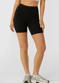 Lorna Jane Lotus No Chafe Phone Pocket 16cm Bike Shorts RecycledBlack Outlet