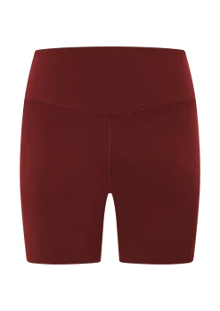 Lorna Jane Lotus No Chafe Phone Pocket 12cm Bike Shorts Merlot Hot
