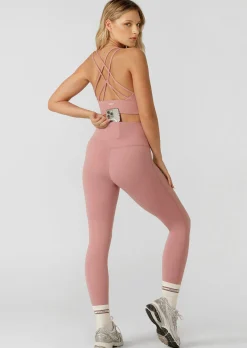 Lorna Jane Lotus No Chafe Phone Pocket Ankle Biter Leggings WildRose Discount
