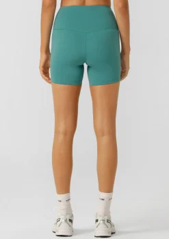 Lorna Jane Lotus No Chafe Phone Pocket 12cm Bike Shorts Jewel Outlet