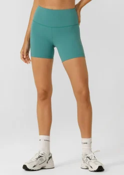 Lorna Jane Lotus No Chafe Phone Pocket 12cm Bike Shorts Jewel Outlet