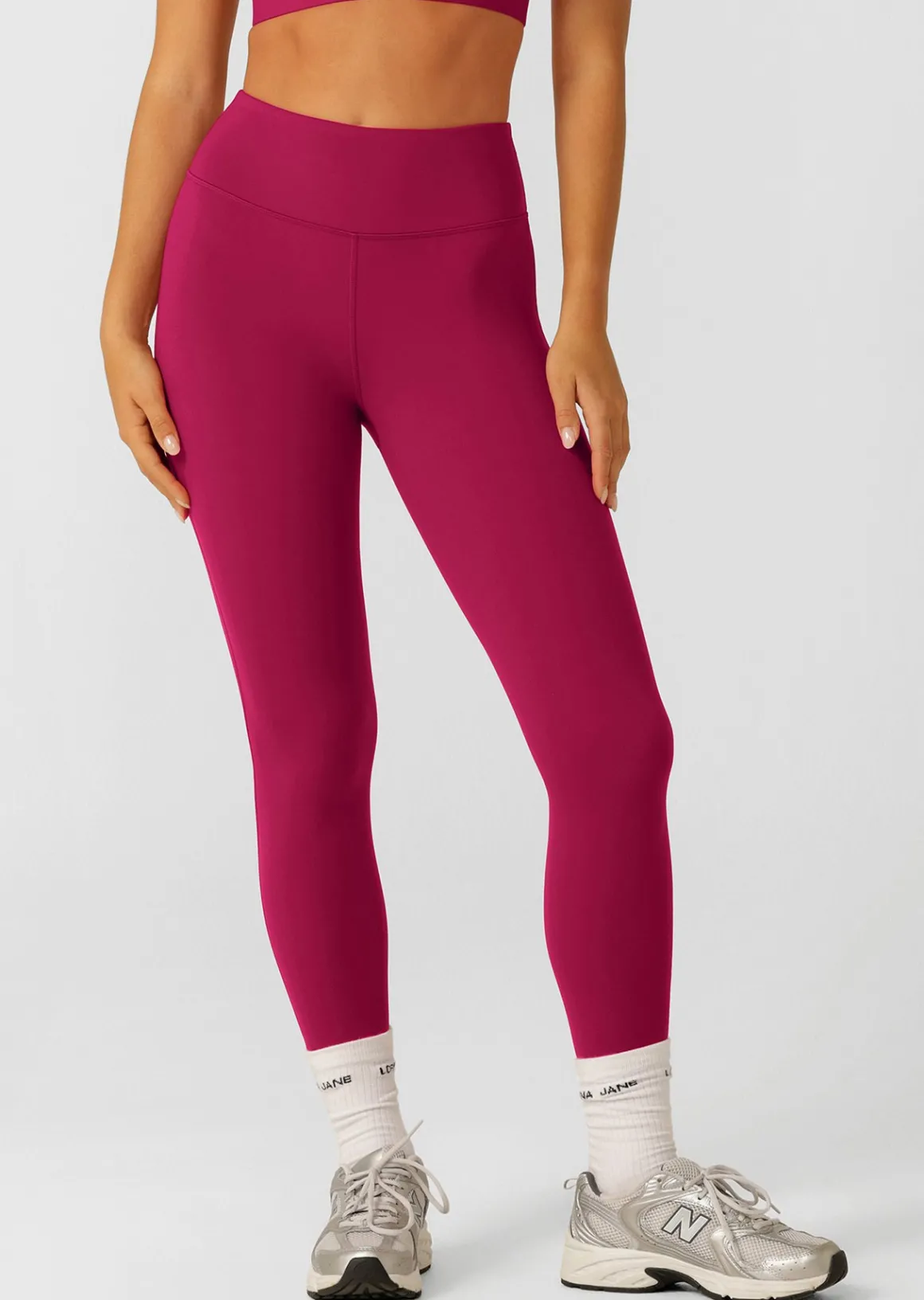 Lorna Jane Lotus No Chafe Phone Pocket Ankle Biter Leggings PersianRose Online