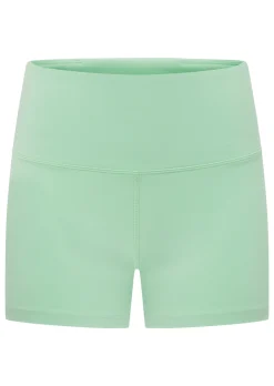 Lorna Jane Lotus No Chafe Phone Pocket 9cm Bike Shorts SoftMint Clearance