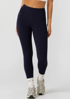 Lorna Jane Lotus No Chafe Phone Pocket Ankle Biter Leggings FrenchNavy Best