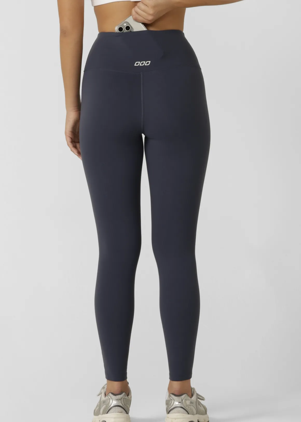 Lorna Jane Lotus Thermal No Chafe Full Length Leggings AshBlue New