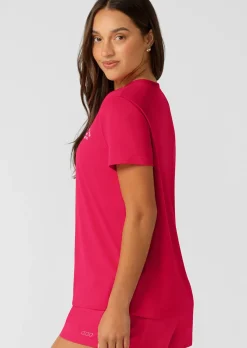 Lorna Jane Lotus T-Shirt NeonRaspberry Sale