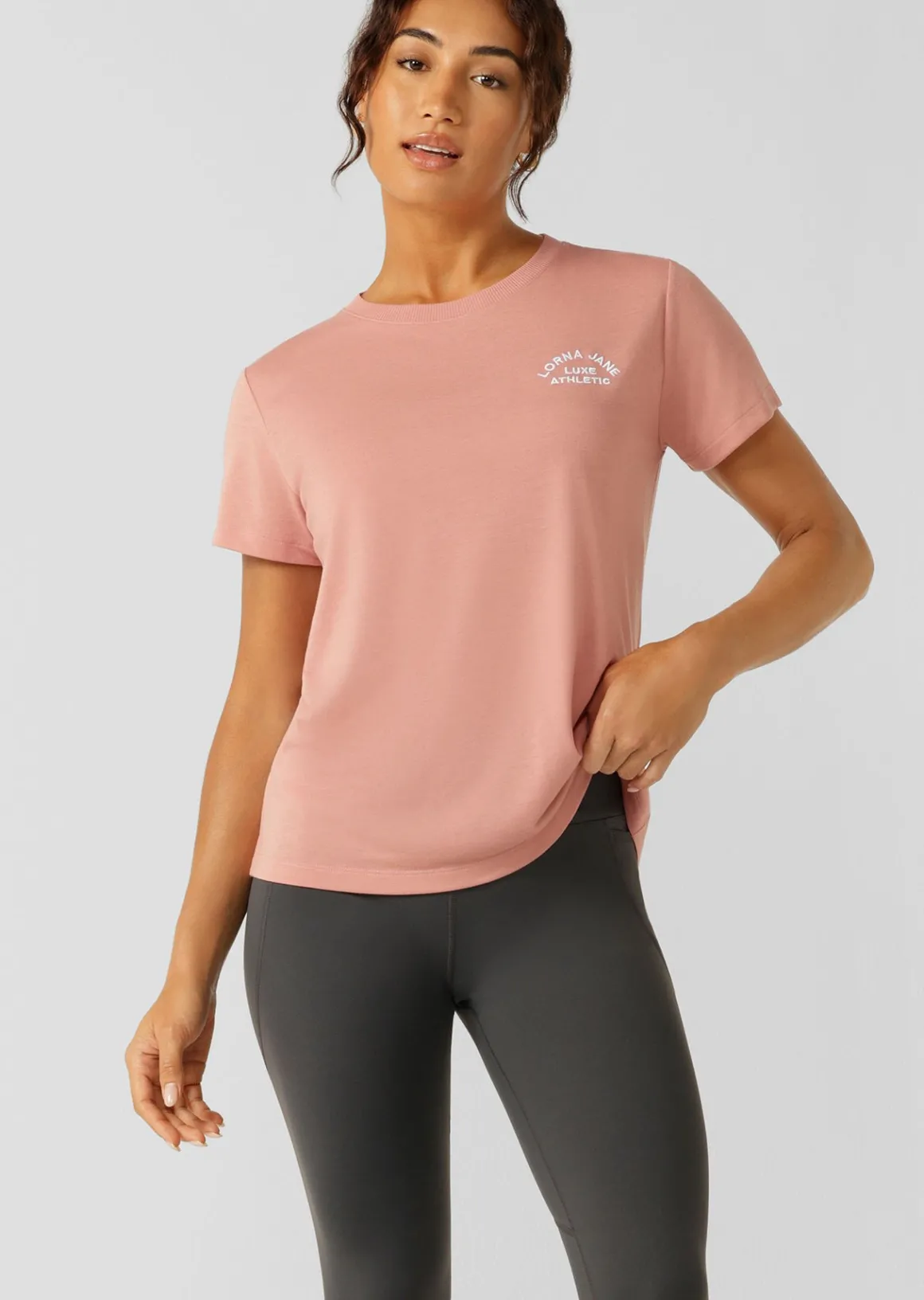 Lorna Jane Lotus T-Shirt AshRose New
