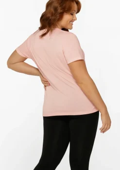 Lorna Jane Lotus T-Shirt BlushedPink Hot