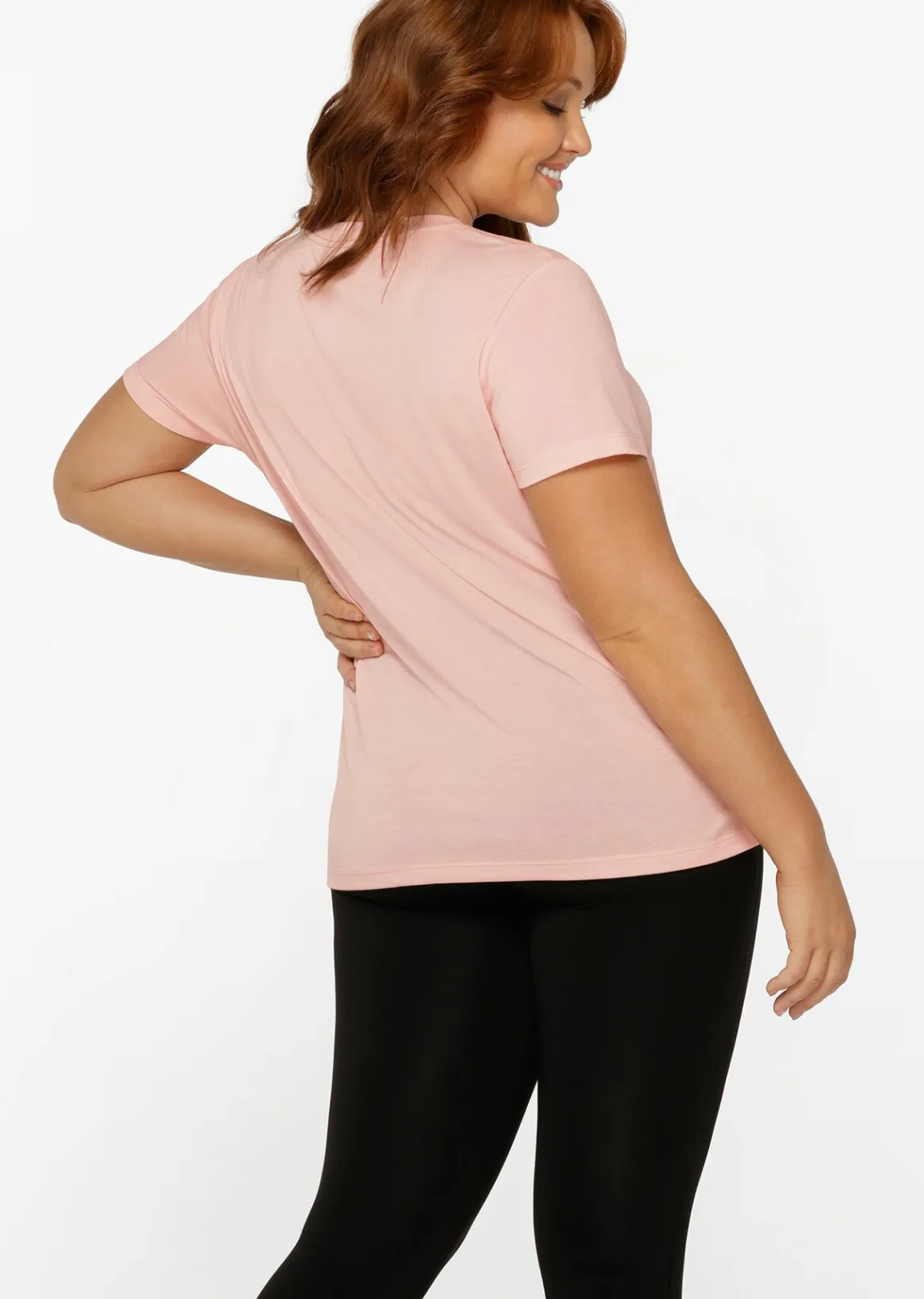 Lorna Jane Lotus T-Shirt BlushedPink Hot