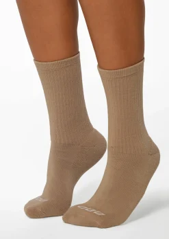 Lorna Jane Merino Wool Blend Quarter Crew Sock DarkOffWhite Outlet
