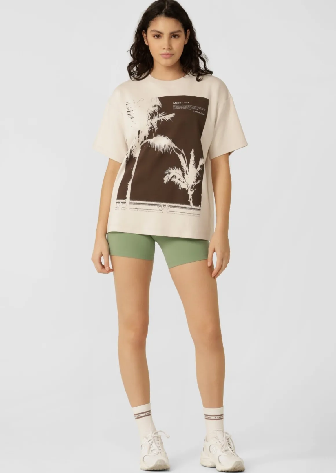 Lorna Jane Mirage Boyfriend T-Shirt Ivory Hot