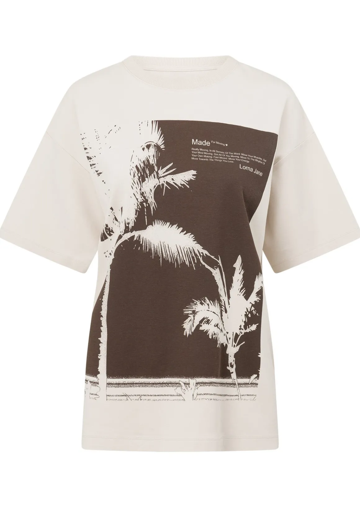 Lorna Jane Mirage Boyfriend T-Shirt Ivory Hot