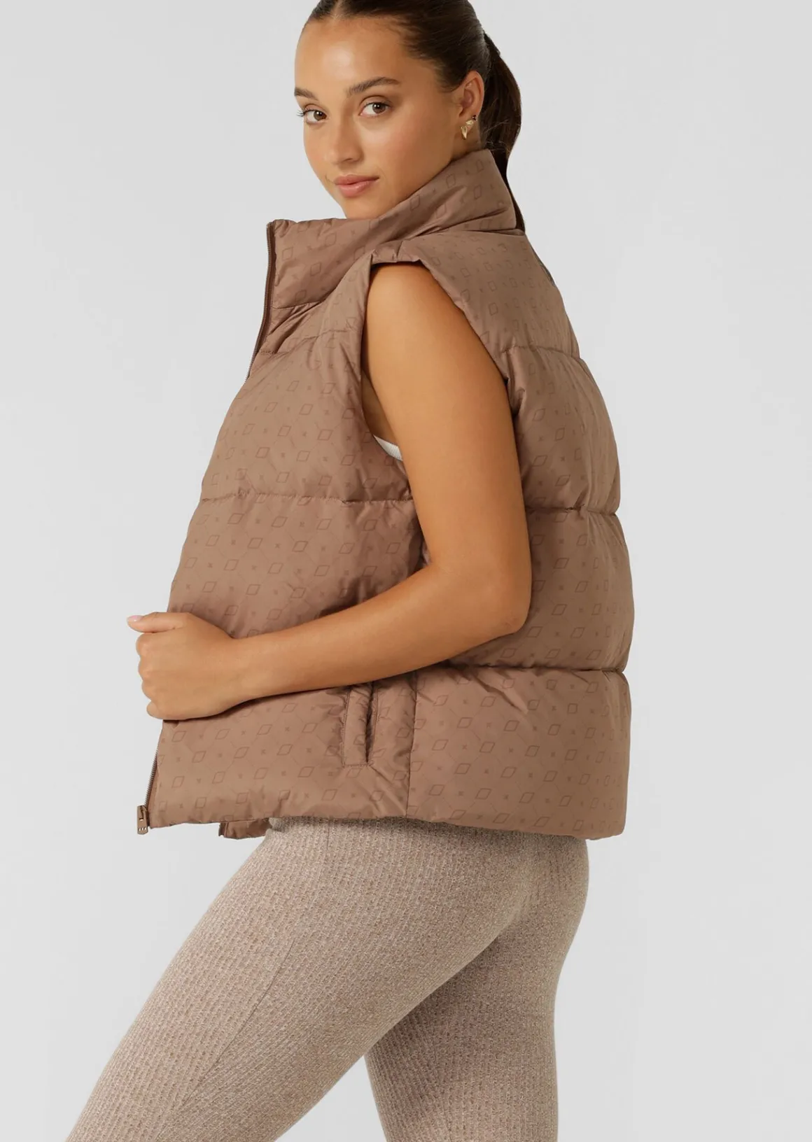 Lorna Jane Monogram Puffer Vest MonogramPrint