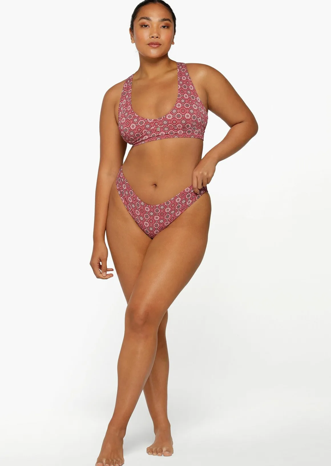 Lorna Jane Moroccan Isle Recycled Swim Brief MoroccanTilePrint New