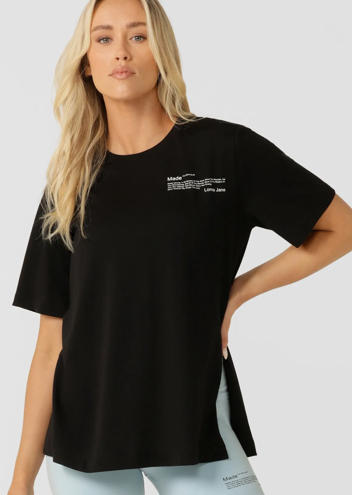 Lorna Jane Move Cutaway Convertible T-Shirt Black Sale