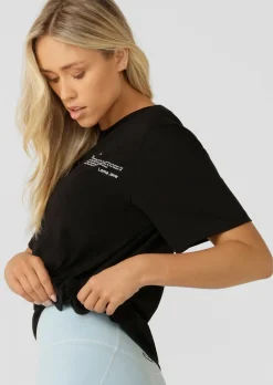 Lorna Jane Move Cutaway Convertible T-Shirt Black Sale