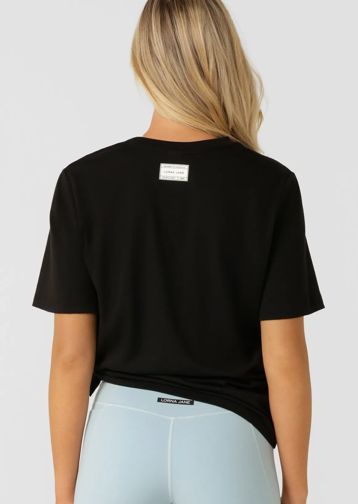 Lorna Jane Move Cutaway Convertible T-Shirt Black Sale